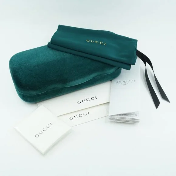 💯 NEW GUCCI GG1072SA 001 SHINY BLACK GREY GRADIENT SQUARE SUNGLASSES - Picture 11 of 11